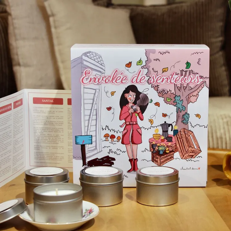 Coffret 4 bougies 400ml envolée de senteurs