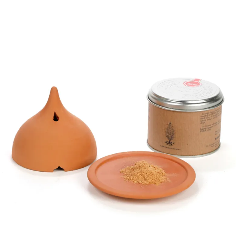 Coffret brûle-parfum poudre de cade