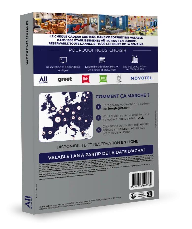 Coffret cadeau all accor - weekend de charme