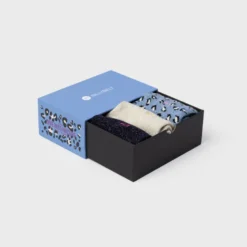 Coffret 3 chaussettes femme bleu clair