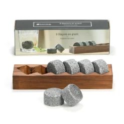 Coffret 6 glaçons en granit