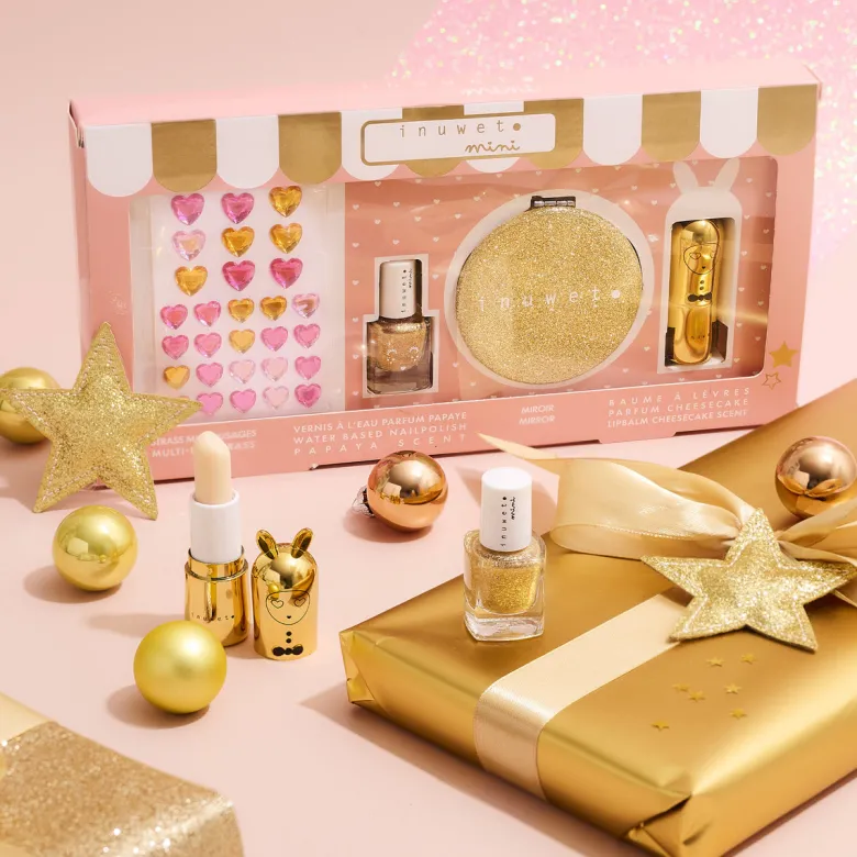 Coffret glitter doré - cheesecake papaye