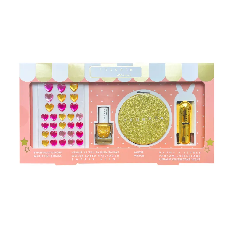 Coffret glitter doré - cheesecake papaye