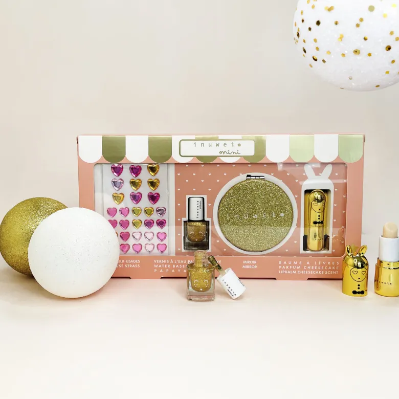 Coffret glitter doré - cheesecake papaye