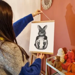 Coffret kit empreintes - affiche lapin