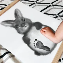 Coffret kit empreintes - affiche lapin