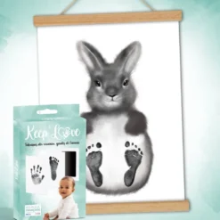 Coffret kit empreintes - affiche lapin