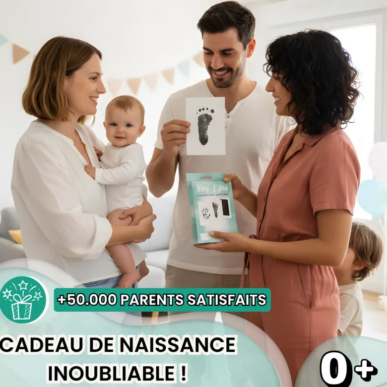 Coffret kit empreintes + cadre wood chic