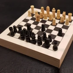 Coffret multi-jeux de société bois 4 en