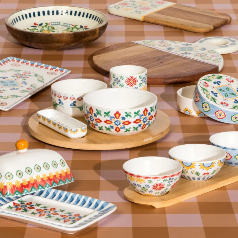 Coffret plateau avec 3 bols donna