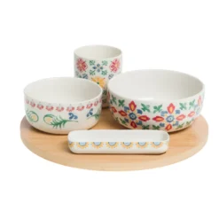 Coffret plateau et ses 4 bols donna