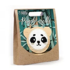 Coffret punch needle - petit panda ø 15