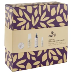 Coffret routine visage bio nettoyant, démaquillant, sérum, eau florale Avril