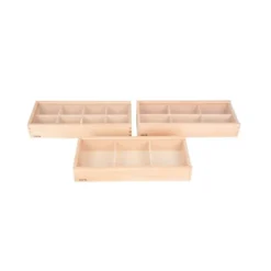3 coffrets découverte en bois
