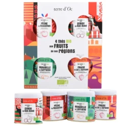 Coffret 4 thés bio fruits des régions