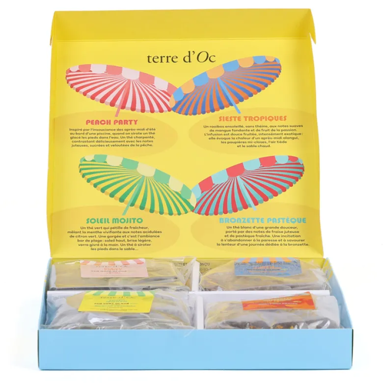 Coffret thés glacés bio Farniente 28 sachets XL terre d'Oc