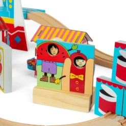 Coffret train fête foraine - 54 pièces