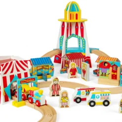 Coffret train fête foraine - 54 pièces