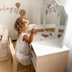 Coiffeuse enfant bureau, led accessoires