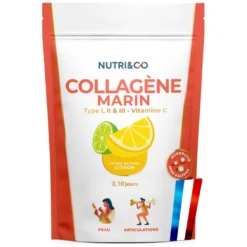 Collagène marin types 1, 2 & 3 - poudre goût citron vert - 1 mois