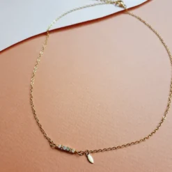 Collier cube mini rêve golden