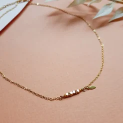 Collier cube mini rêve golden