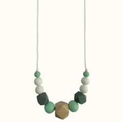 Collier d'allaitement - mint & grey