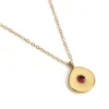 Collier du zodiaque acier doré et strass en verre collection Aura Balance