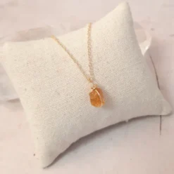 Collier en argent doré et citrine itá