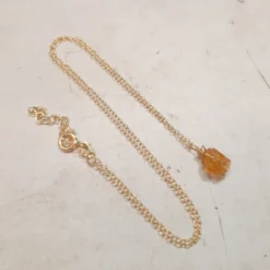 Collier en argent doré et citrine itá