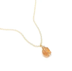 Collier en argent doré et citrine itá