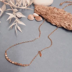 Collier golden cube en acier inox doré