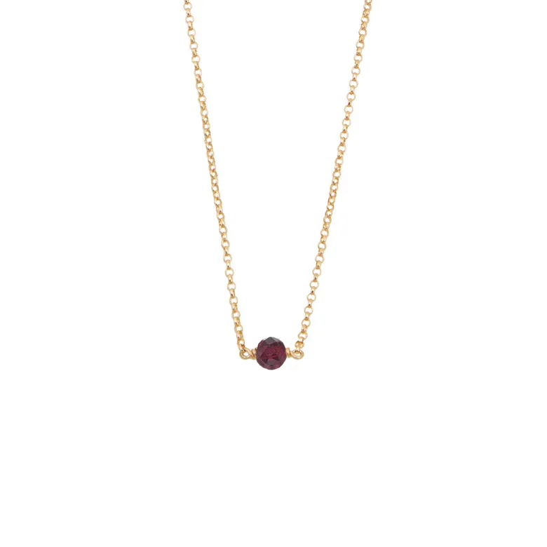Collier grenat - essentiel