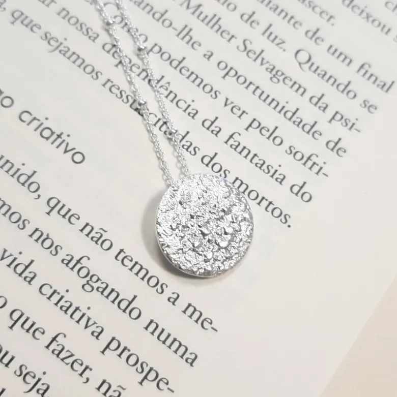 Collier jaci pleine lune argent