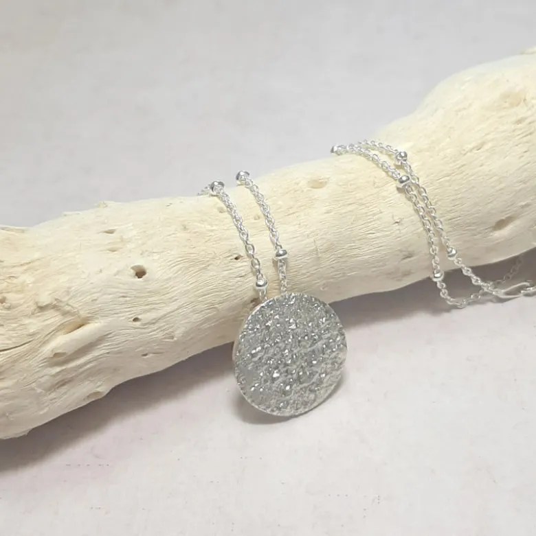 Collier jaci pleine lune argent