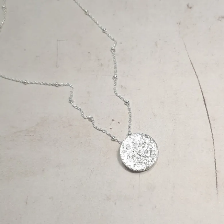 Collier jaci pleine lune argent