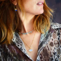 Collier kalimata aigue marine
