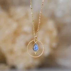 Collier labradorite clementine