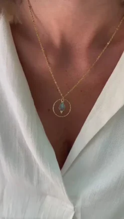 Collier labradorite clementine
