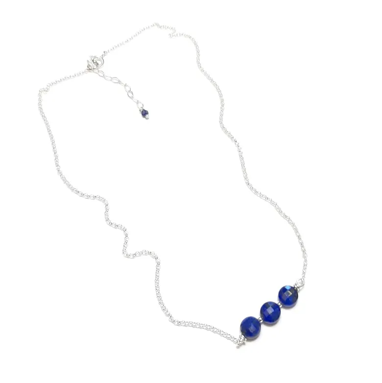 Collier lapis-lazuli et argent 925 maya