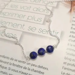 Collier lapis-lazuli et argent 925 maya