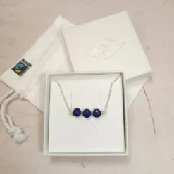 Collier lapis-lazuli et argent 925 maya