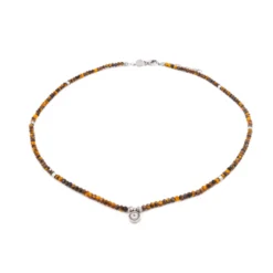 Collier lumia en pierres oeil de tigre