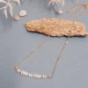 Collier minimaliste rêve mariage blanc