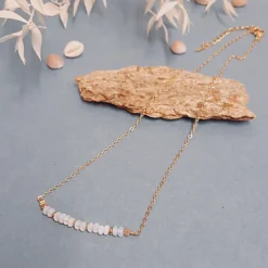 Collier minimaliste rêve mariage blanc