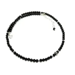 Collier onyx noir et argent 925