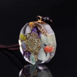 Collier orgonite yoga méditation elenna