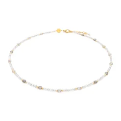 Collier paloma en pierres labradorite
