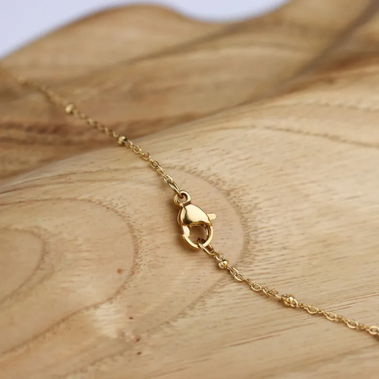 Collier pendentif tressé et labradorite