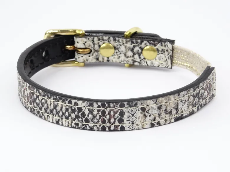 Collier pour chat panthera pardus by maurice en cuir - taille 2 - python